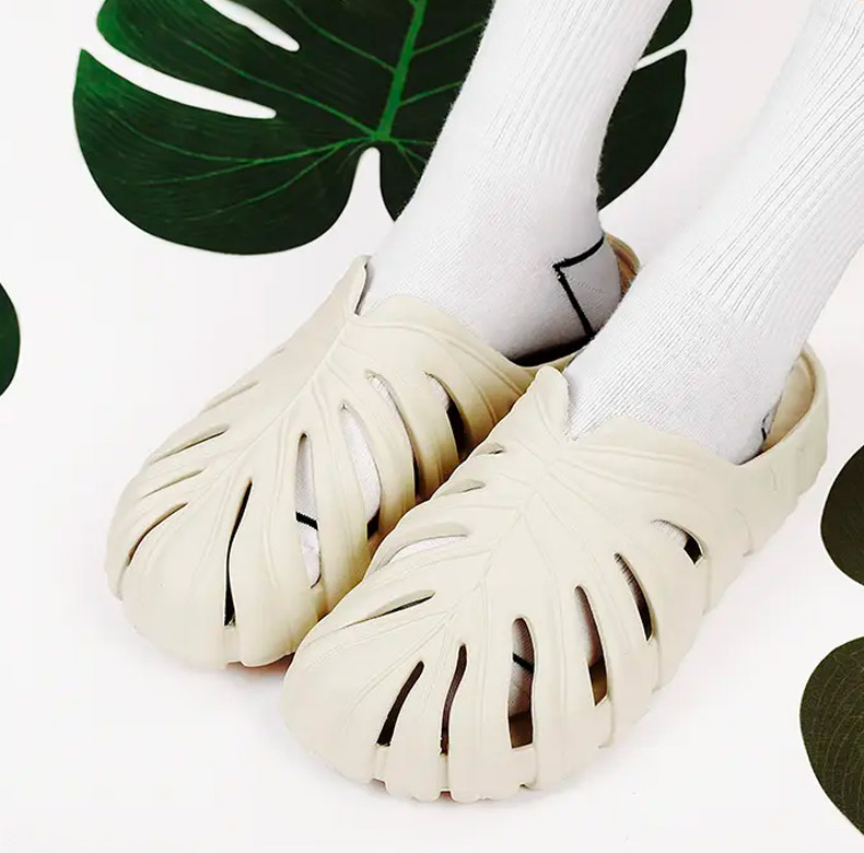 Leaf Shaped Crocs Plant slides
