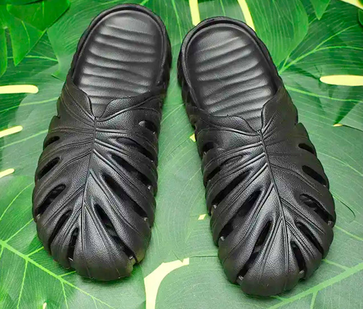 Leaf Shaped Crocs Plant slides