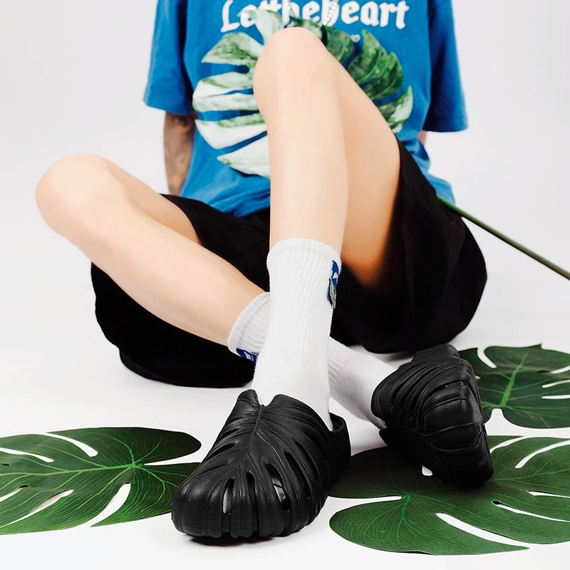 Leaf Shaped Crocs Plant slides