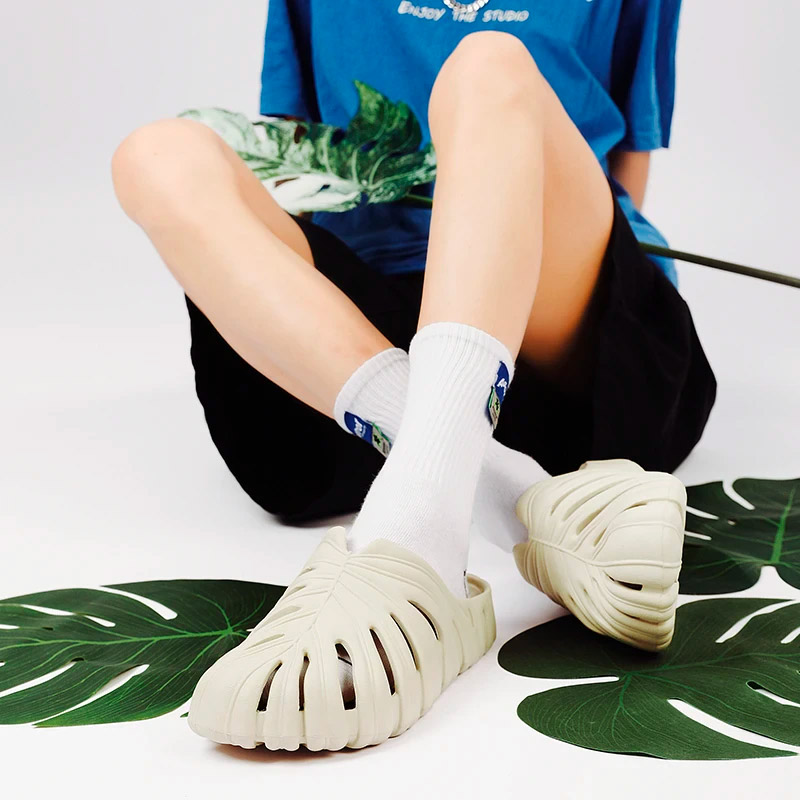 Leaf Shaped Crocs Plant slides