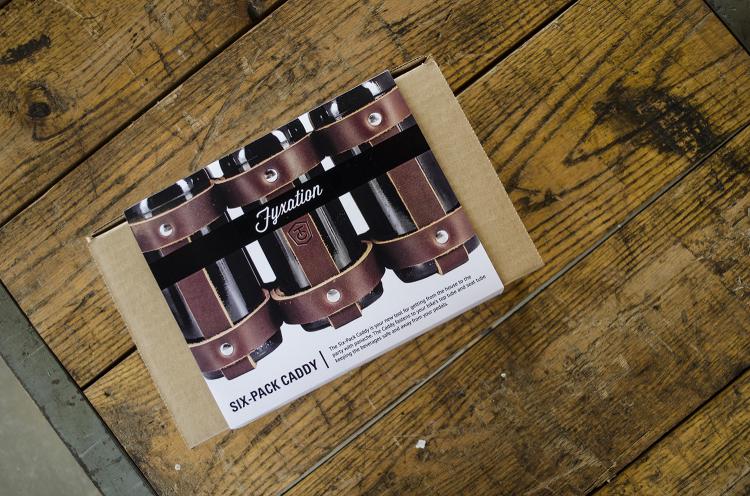 Fyxation Leather 6-Pack Beer Bicycle Carrier