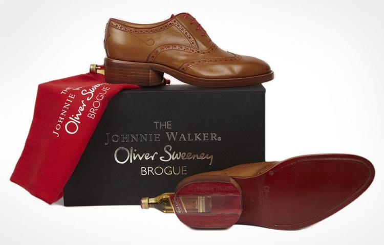 Leather Shoe With Booze Stash In Heel