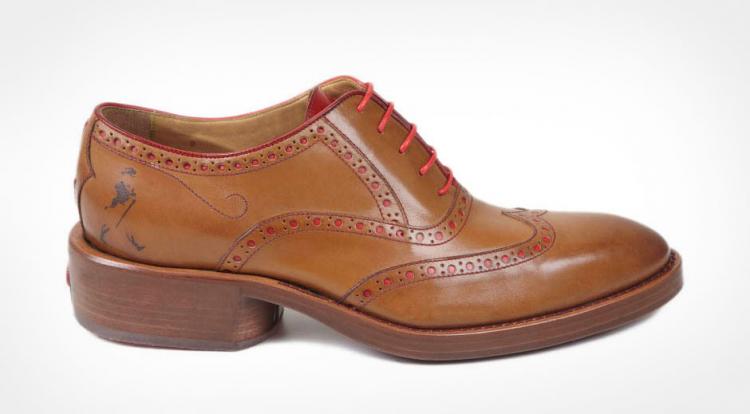 Leather Shoe With Booze Stash In Heel