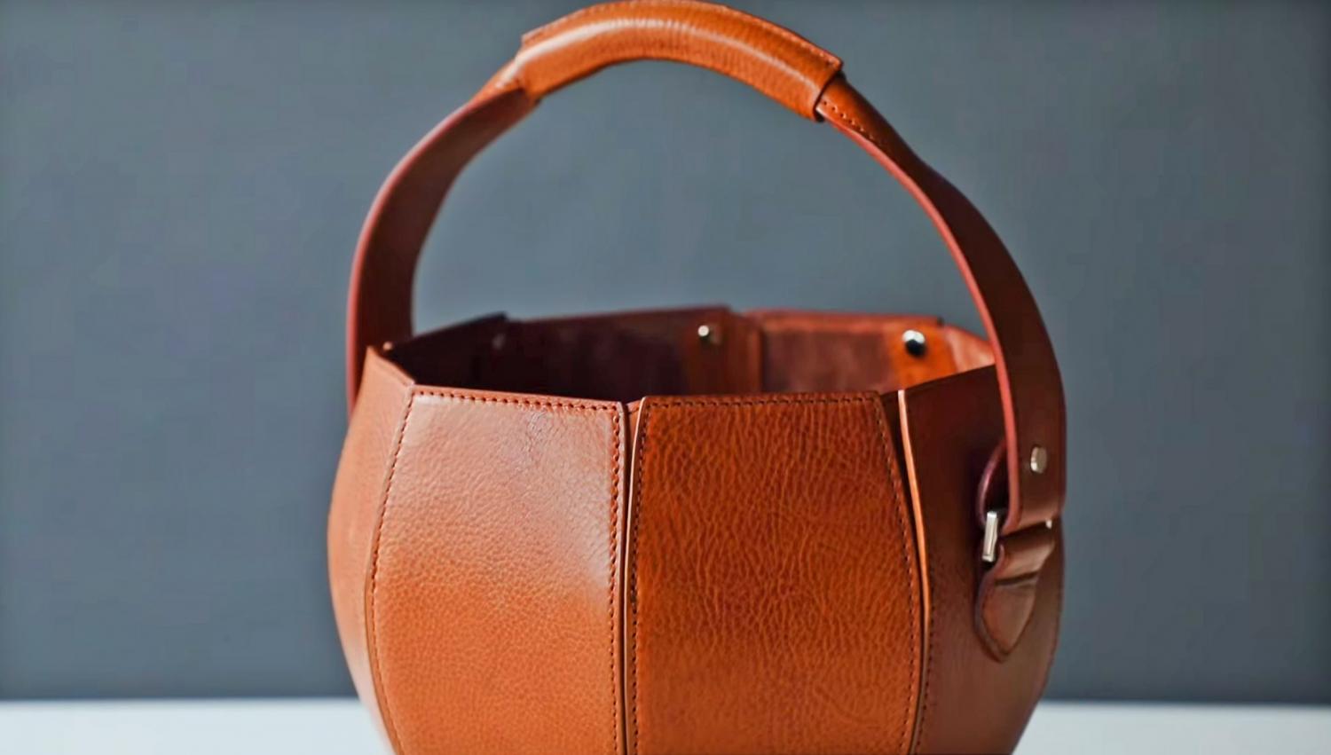 Leather Watermlon Carrier Bag - Artisan watermelon bag made from leather