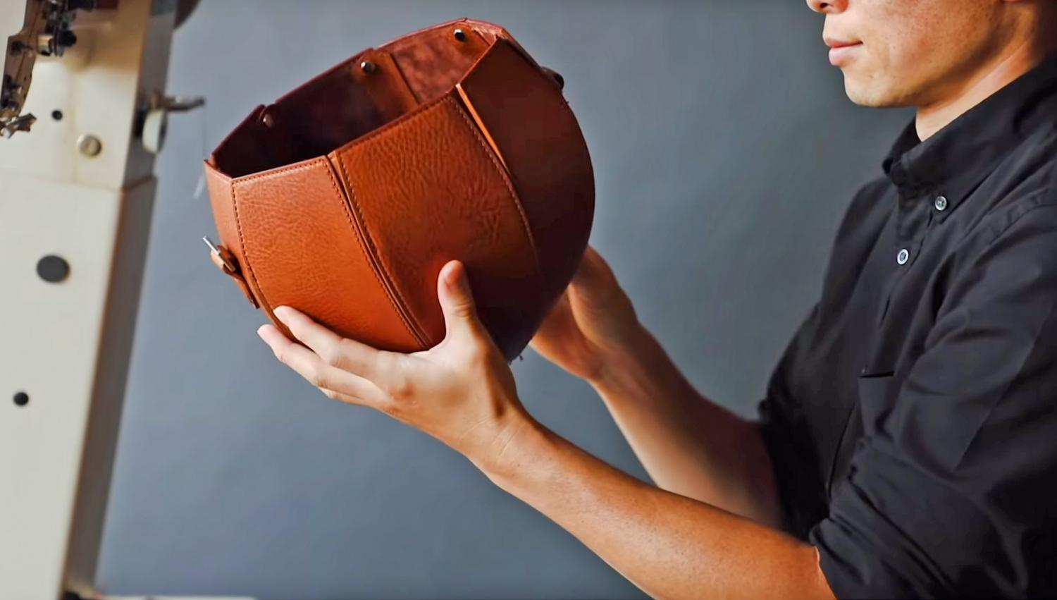 Leather Watermlon Carrier Bag - Artisan watermelon bag made from leather