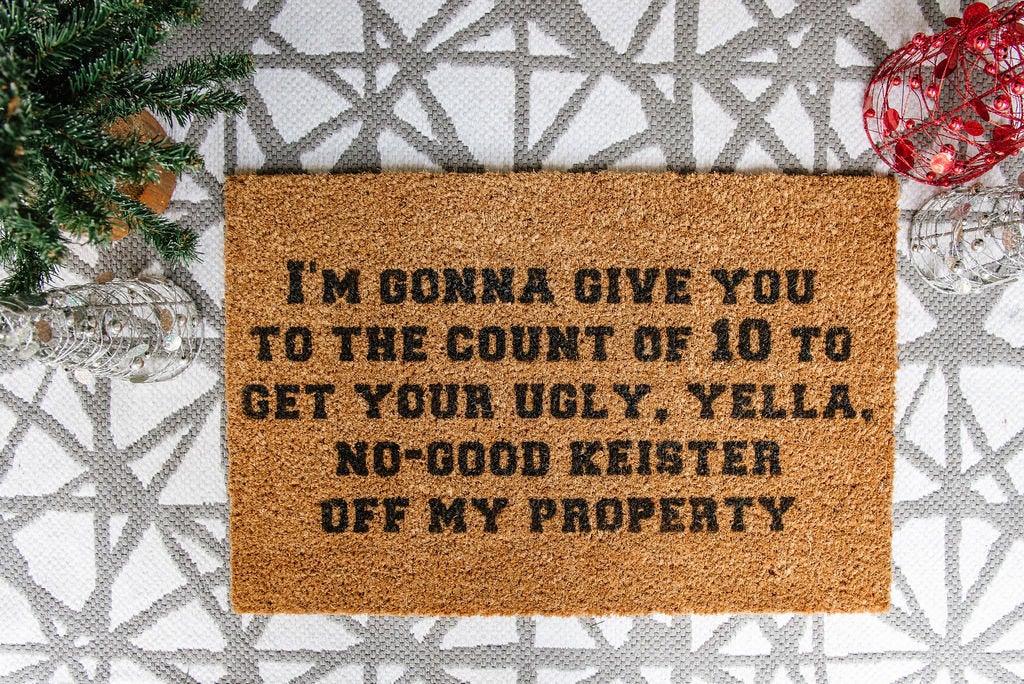 Leave It On The Doorstep And Get The Hell Outta Here Doormat - Funny Home Alone Doormat - Self-Quarantine Doormat