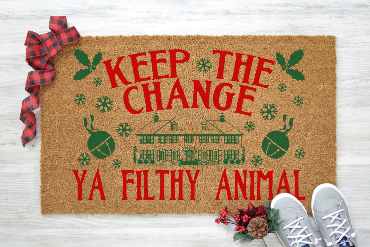 Leave It On The Doorstep And Get The Hell Outta Here Doormat - Funny Home Alone Doormat - Self-Quarantine Doormat
