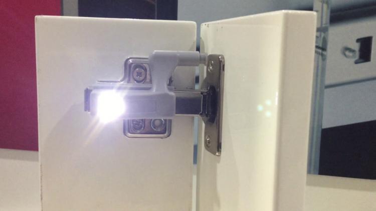 LED Cabinet Hinge Lights Turn On When Door Is Opened
