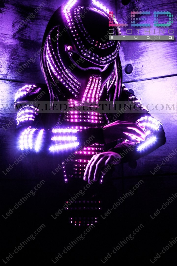Predator LED Costume - Light-up predator costume - Programmable LED predator costume