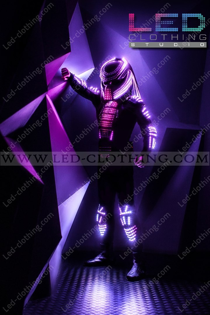 Predator LED Costume - Light-up predator costume - Programmable LED predator costume