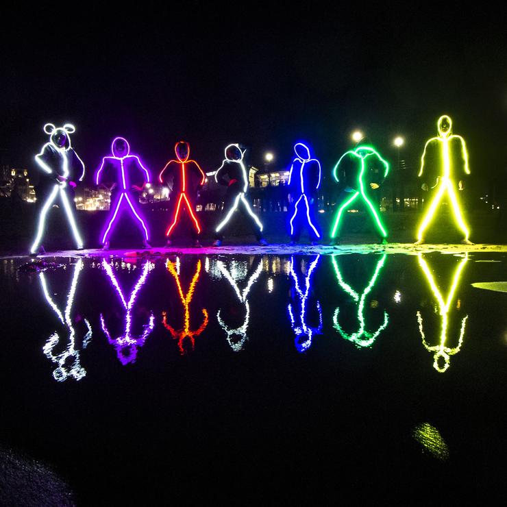 LED Stick Figure Halloween Costumes - Light-up stickman costume