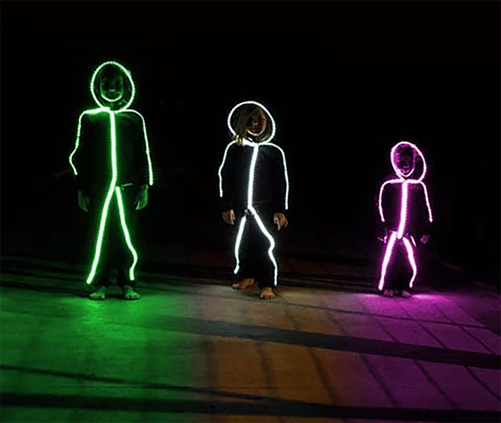 LED Stick Figure Halloween Costumes - Light-up stickman costume