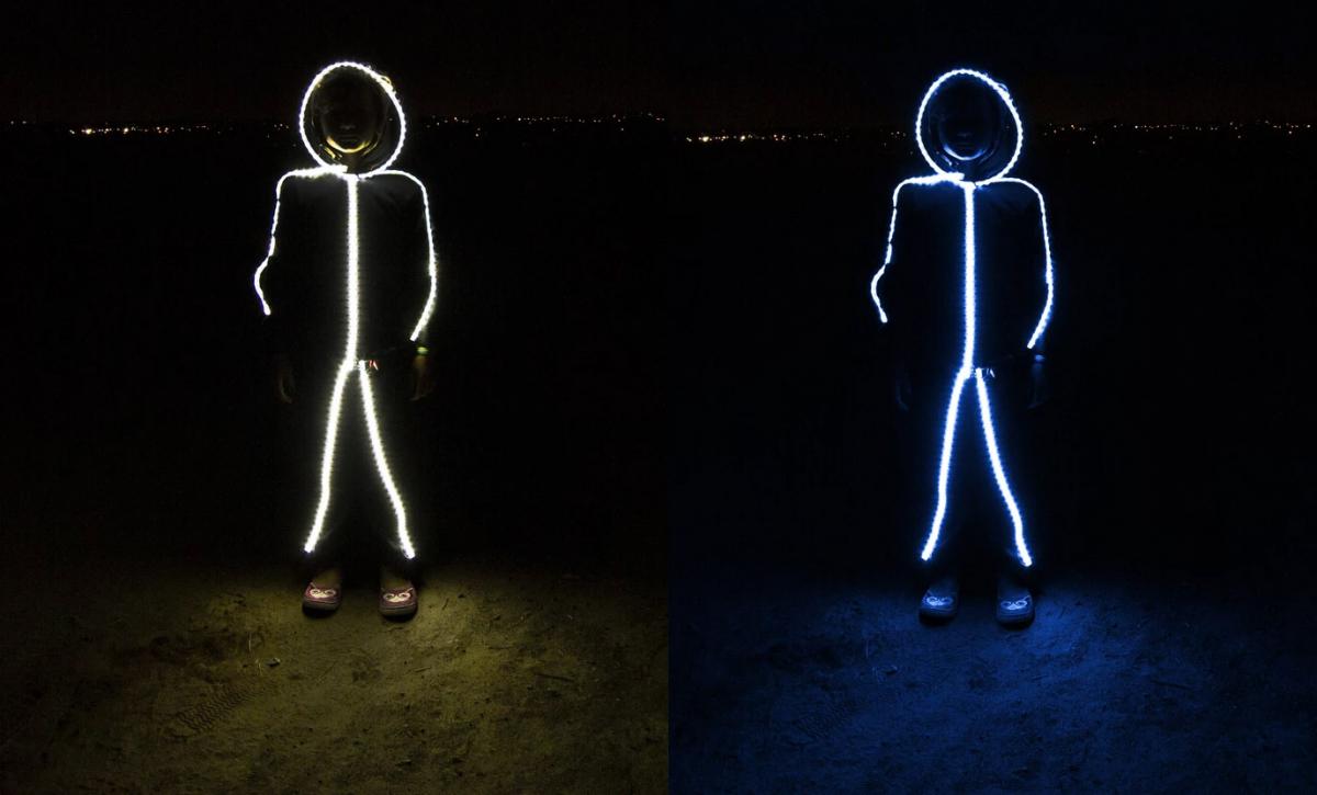 LED Stick Figure Halloween Costumes - Light-up stickman costume