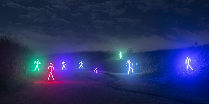 LED Stick Figure Halloween Costumes - Light-up stickman costume