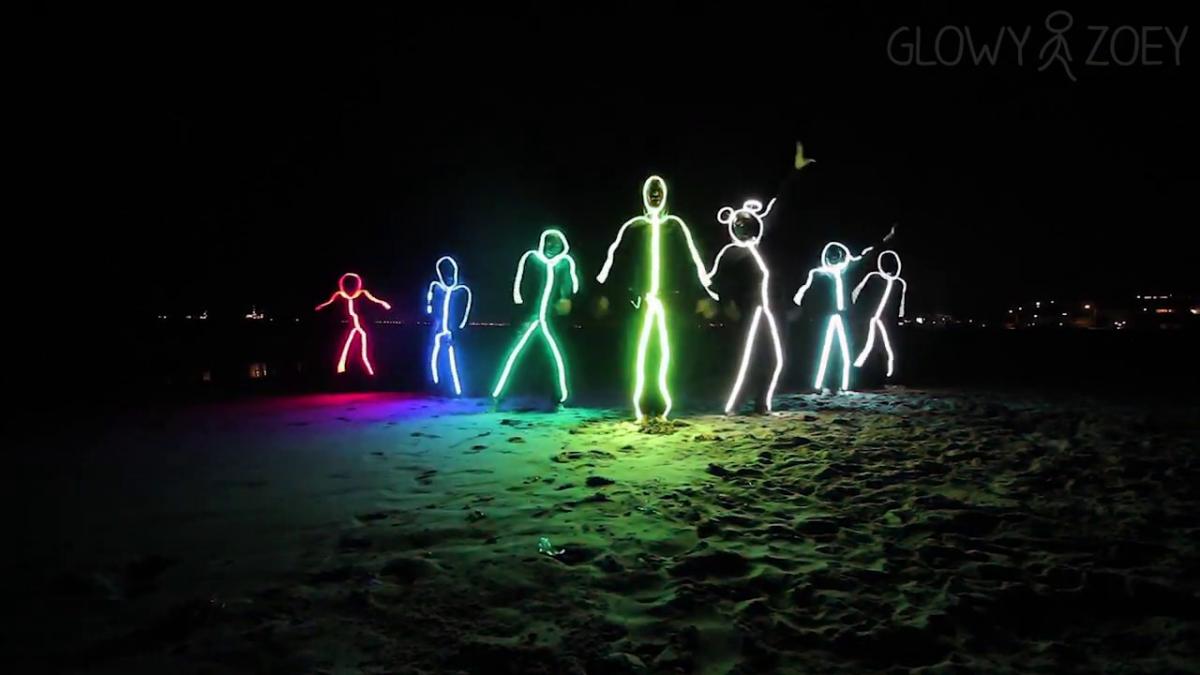 LED Stick Figure Halloween Costumes - Light-up stickman costume