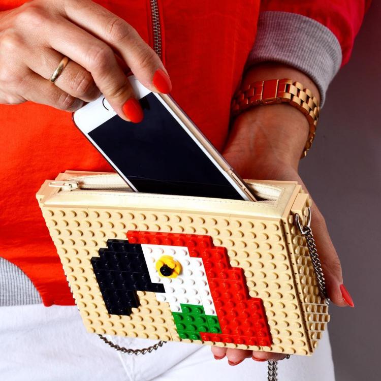 Lego Purses made by Agabag - Lego Clutch - Lego bag made from actual Lego blocks