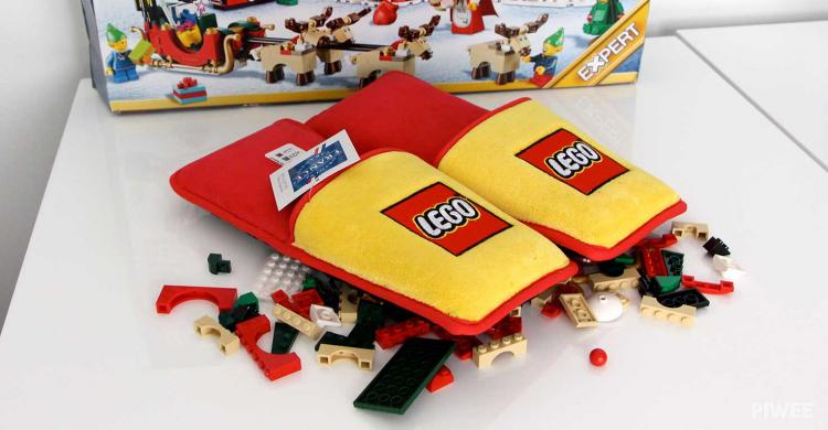 Lego Slippers Protect Bottoms of Feet From Sharp Lego Blocks