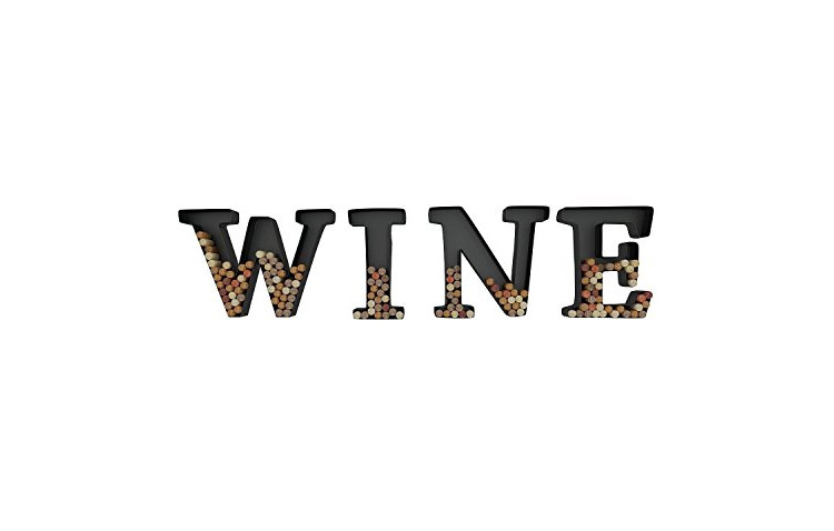 Letter Shaped Wine Cork Holder - Metal letter wine holder