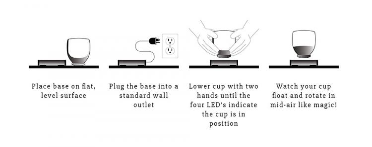 Levitating Cocktail Glass - Magnetic Floating Drinking Cup