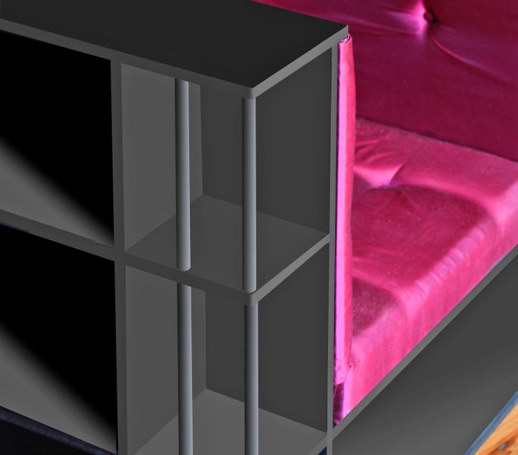 Library Chair - Bookcase reading chair - A reading chair that doubles as a bookcase