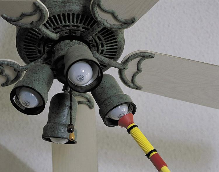 Mr. LongArm Light Bulb Changing Pole Attachment For Replacing Light Bulbs on tall ceilings with no ladder