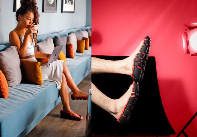Link Shoe Sandals - Topless flip flop sandal shoes hug the sides of your feet