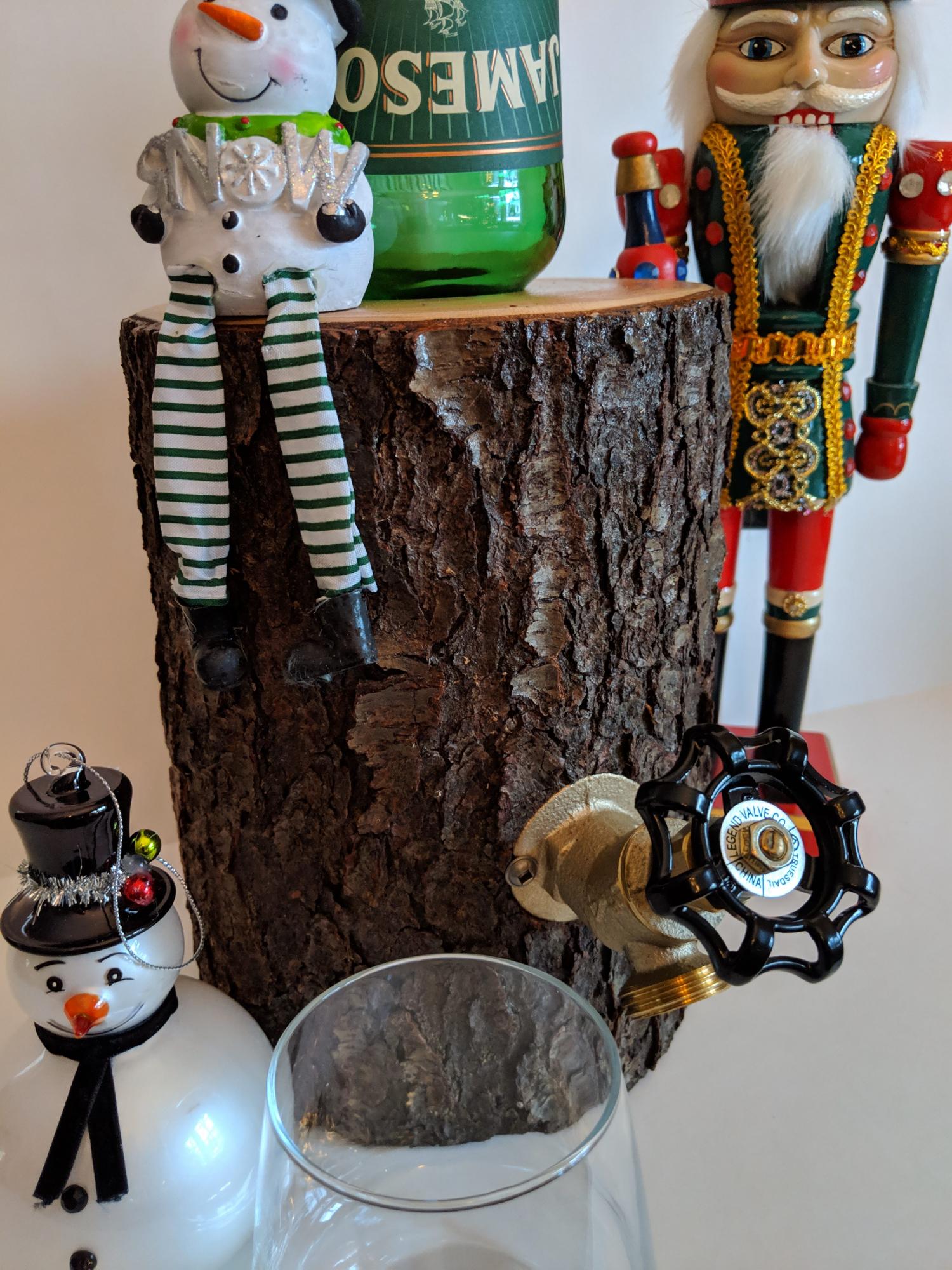 Liquor Log Dispenses Your Booze Through An Actual LogLiquor Log Booze Dispenser