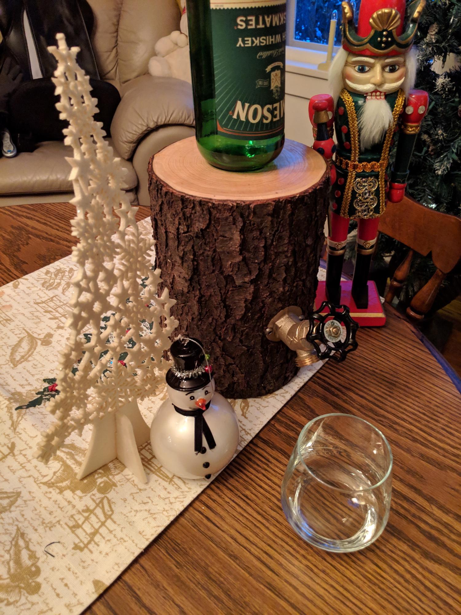 Liquor Log Dispenses Your Booze Through An Actual LogLiquor Log Booze Dispenser