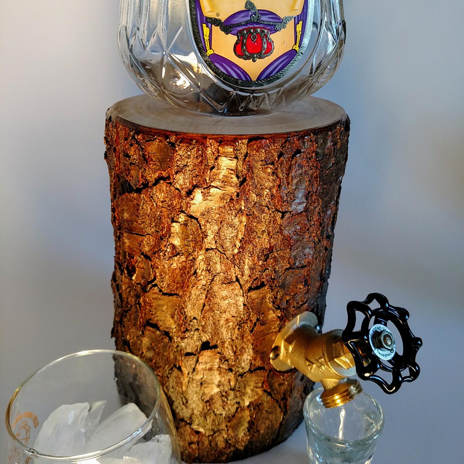 Liquor Log Dispenses Your Booze Through An Actual LogLiquor Log Booze Dispenser