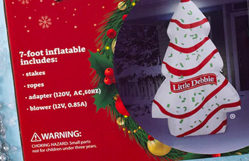 Little Debbie Inflatable Christmas Tree Cake Light-up Yard Decoration