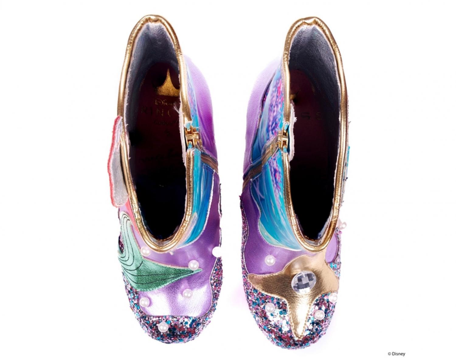 Little Mermaid Boots With Snow Globe Heels Featuring Ariel and Ursula Figurines Inside