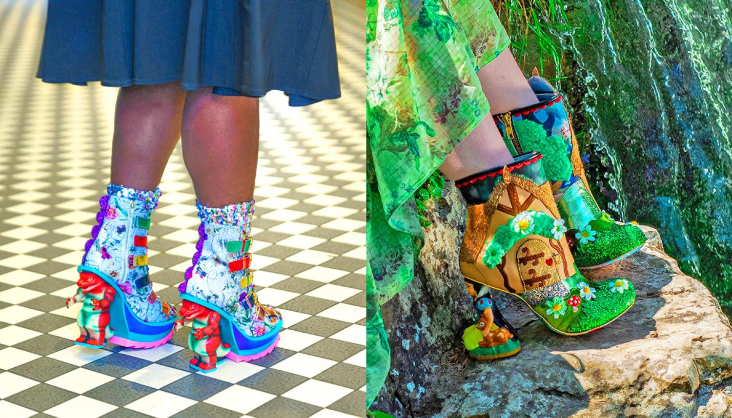 Little Mermaid Boots With Snow Globe Heels Featuring Ariel and Ursula Figurines Inside