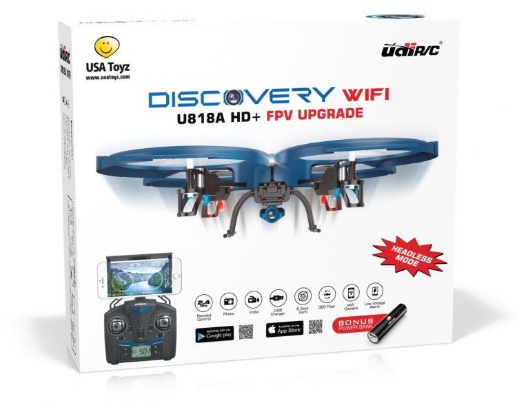 Discovery Wi-Fi FPV Drone With Live Video Feed To Smart Phone