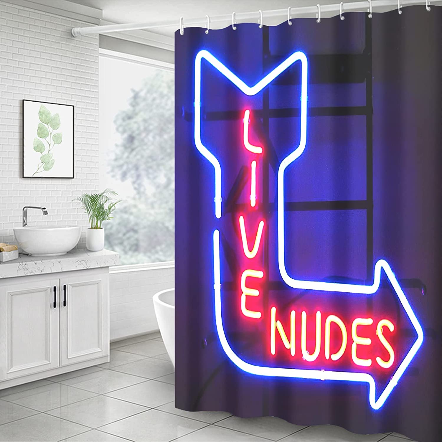 Funny Live Nudes Shower Curtain