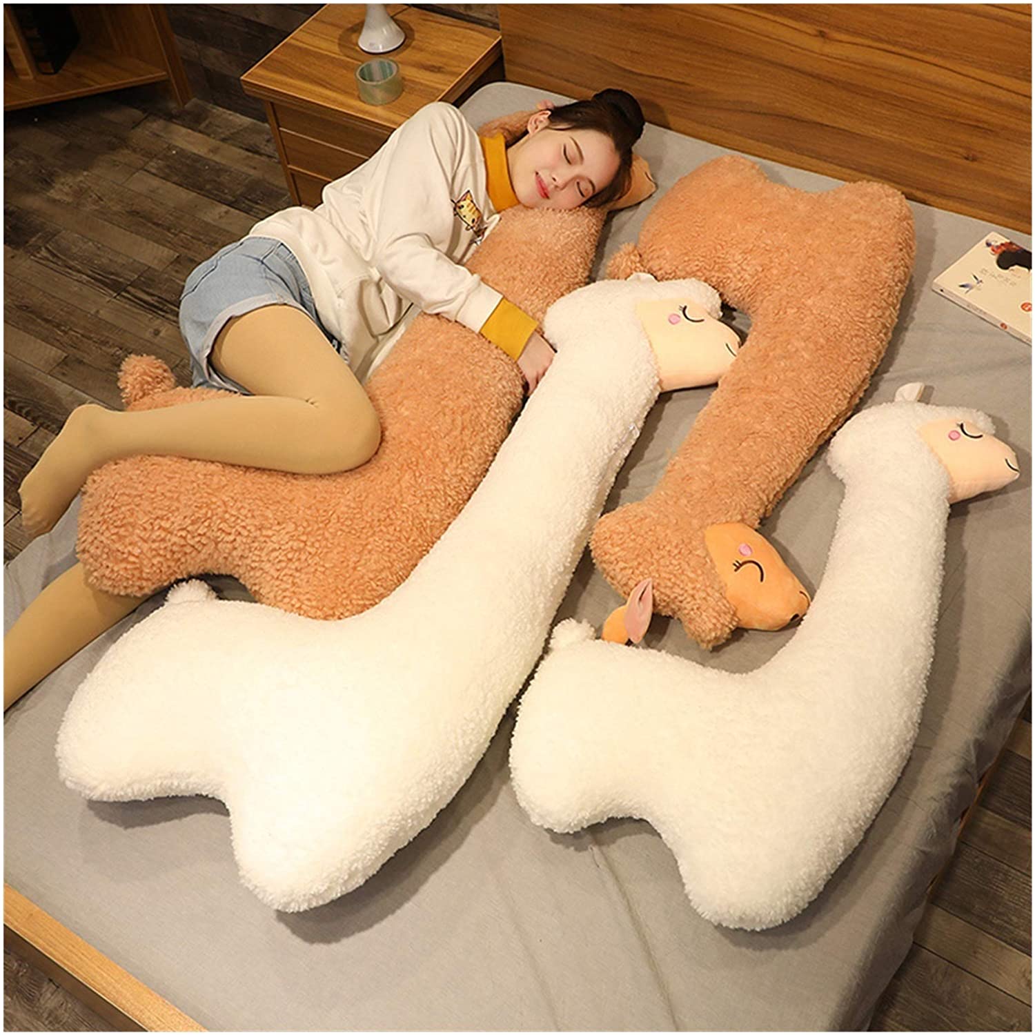 Llama body pillow - life-size alpaca body pillow