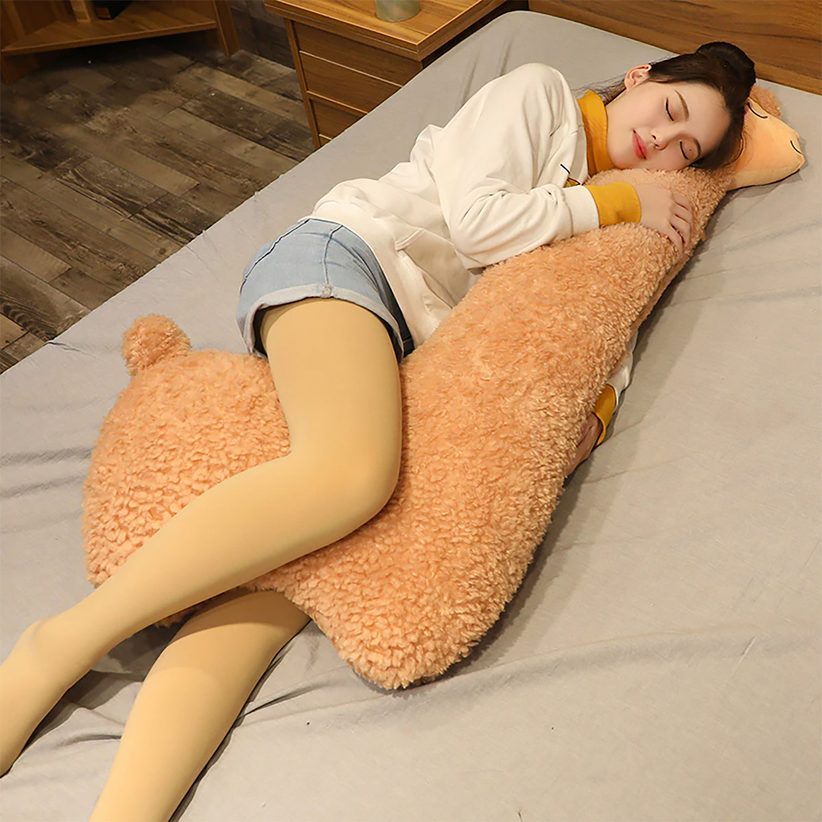 Llama body pillow - life-size alpaca body pillow