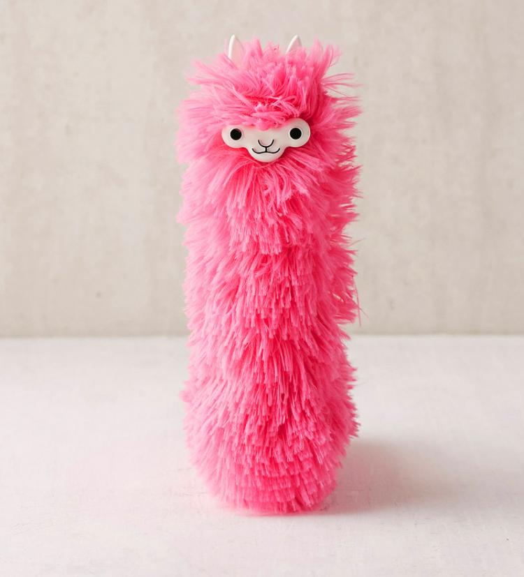 Llama Duster - Pink fluffy llama shaped cleaning duster - Desktop cleaning pet llama