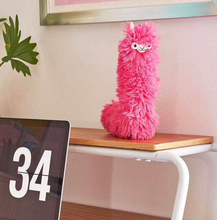Llama Duster - Pink fluffy llama shaped cleaning duster - Desktop cleaning pet llama