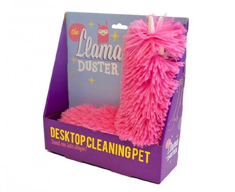 Llama Duster - Pink fluffy llama shaped cleaning duster - Desktop cleaning pet llama