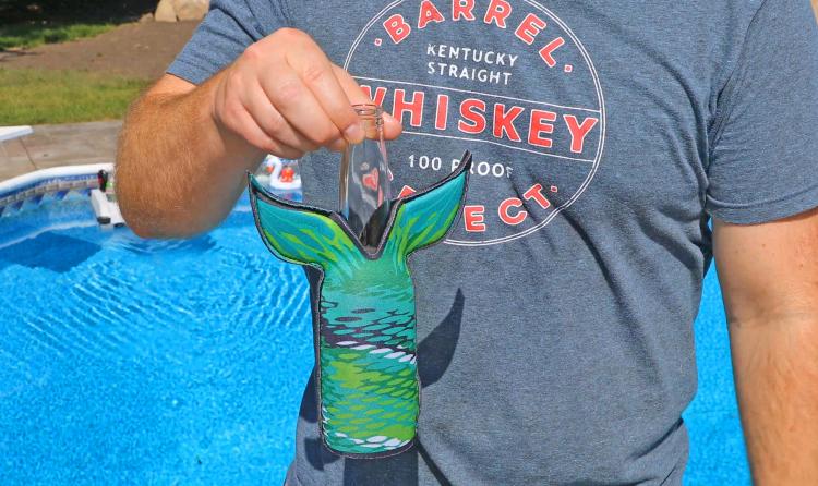 Mermaid Tail Beer Koozie - Soft padded Mermaid Tail Shaped Bottle Cooler