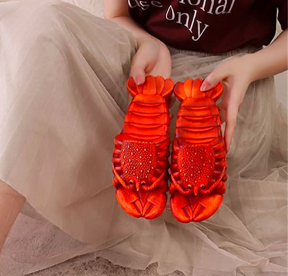 Lobster shaped flip flop sandals - Flip flobsters