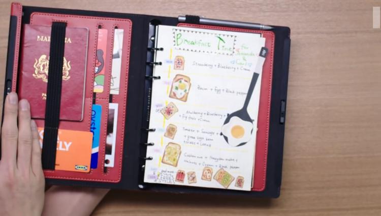 Lockbook Fingerprint Secured Notebook - Travel notebook/scheduler with fingerprint lock