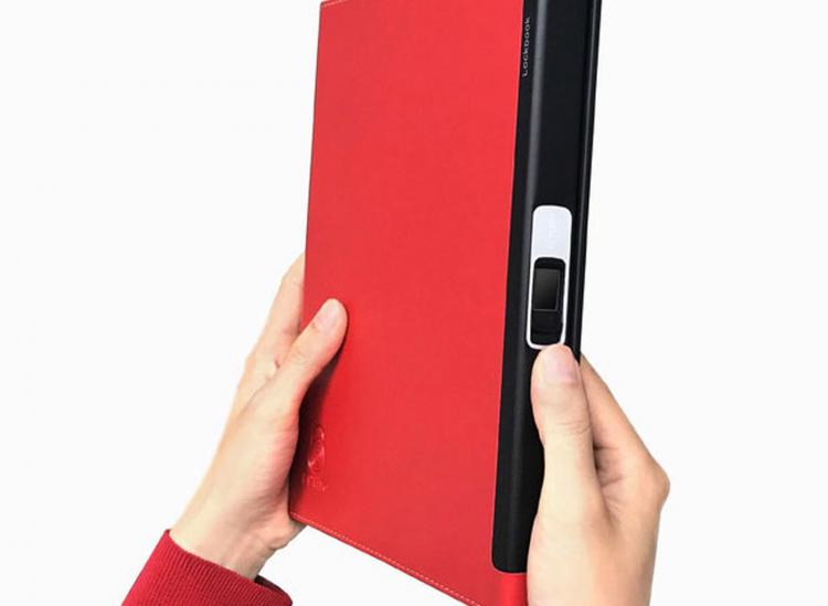 Lockbook Fingerprint Secured Notebook - Travel notebook/scheduler with fingerprint lock