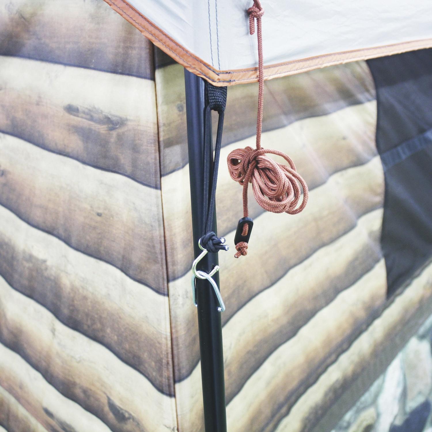 Log Cabin Tent With Front Porch - Giant 8-person tent looks just like a log cabin