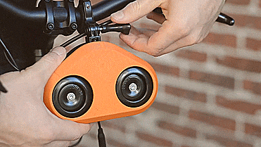 Loud Mini Extra Loud Bicycle Horn - GIF