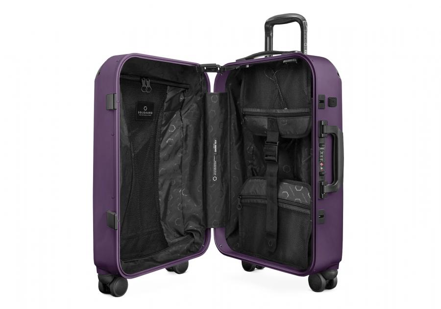 Luggage with a built-in closet - suitcase pull up shelf closet
