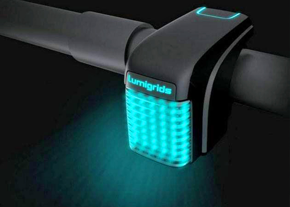 Lumigrids bicycle grid projection light - Projecting laser grid for night bicycle riding safety
