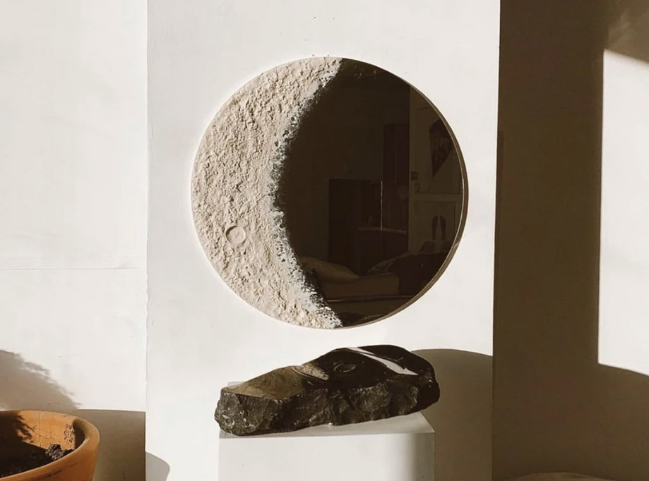 Moon Mirror - Crescent moon mirror - lunar mirror