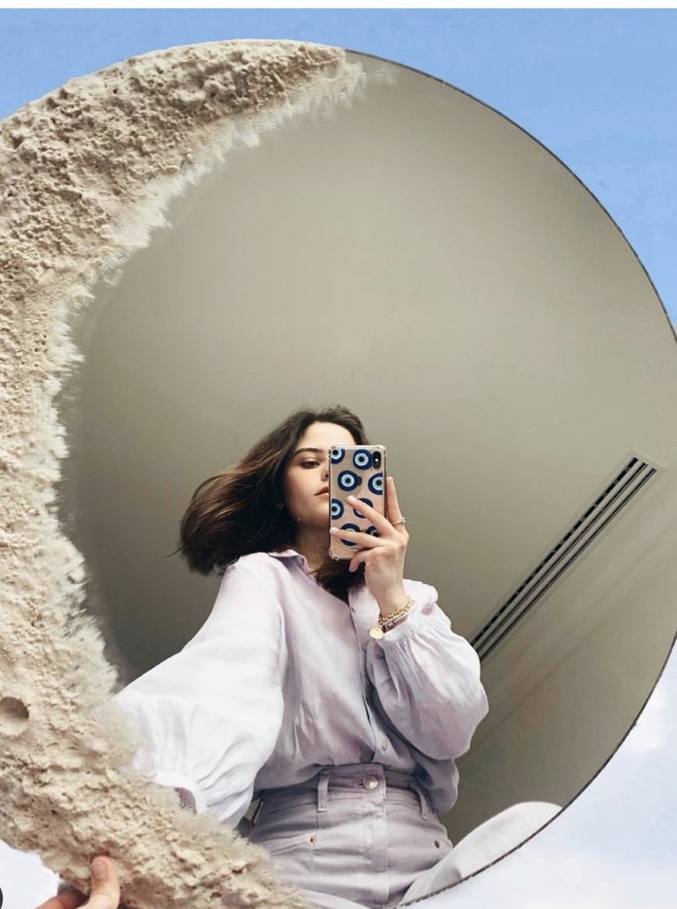 Moon Mirror - Crescent moon mirror - lunar mirror