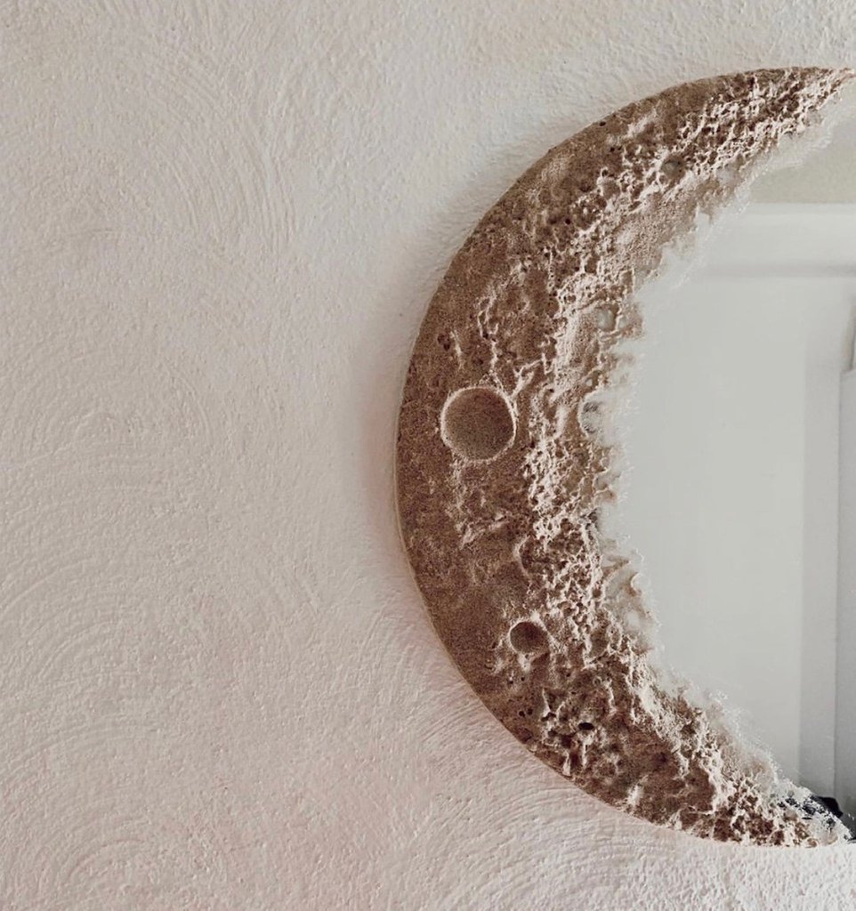 Moon Mirror - Crescent moon mirror - lunar mirror
